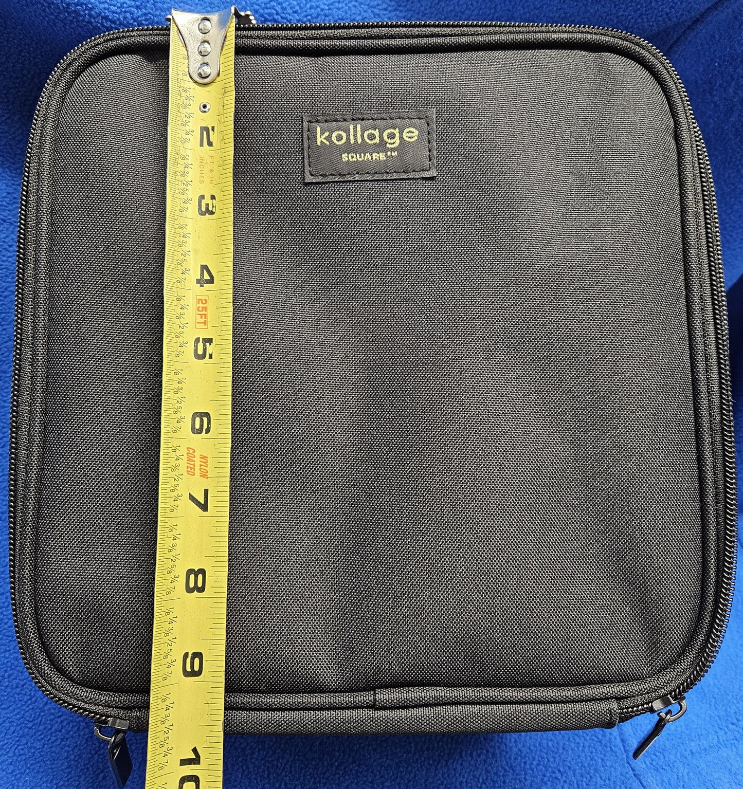 kollage SQUARE - Extra large Zippered Pouch Black