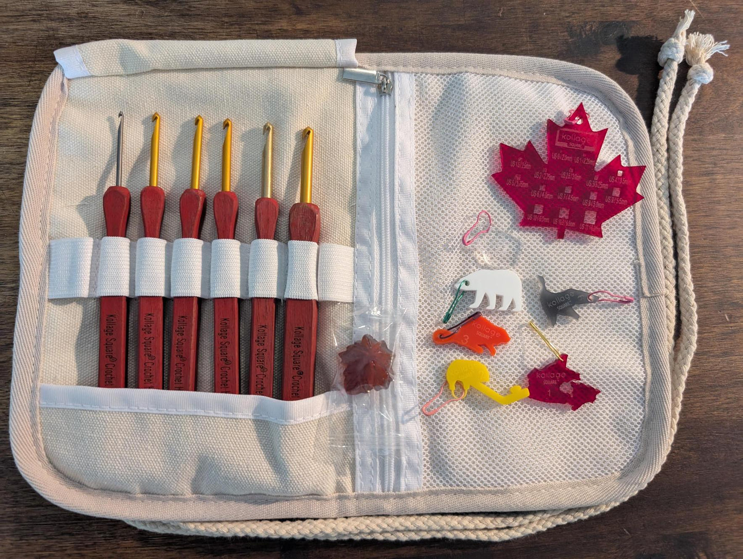 Crochet Hook - 6 Piece Set - Pointed - Maple Kit