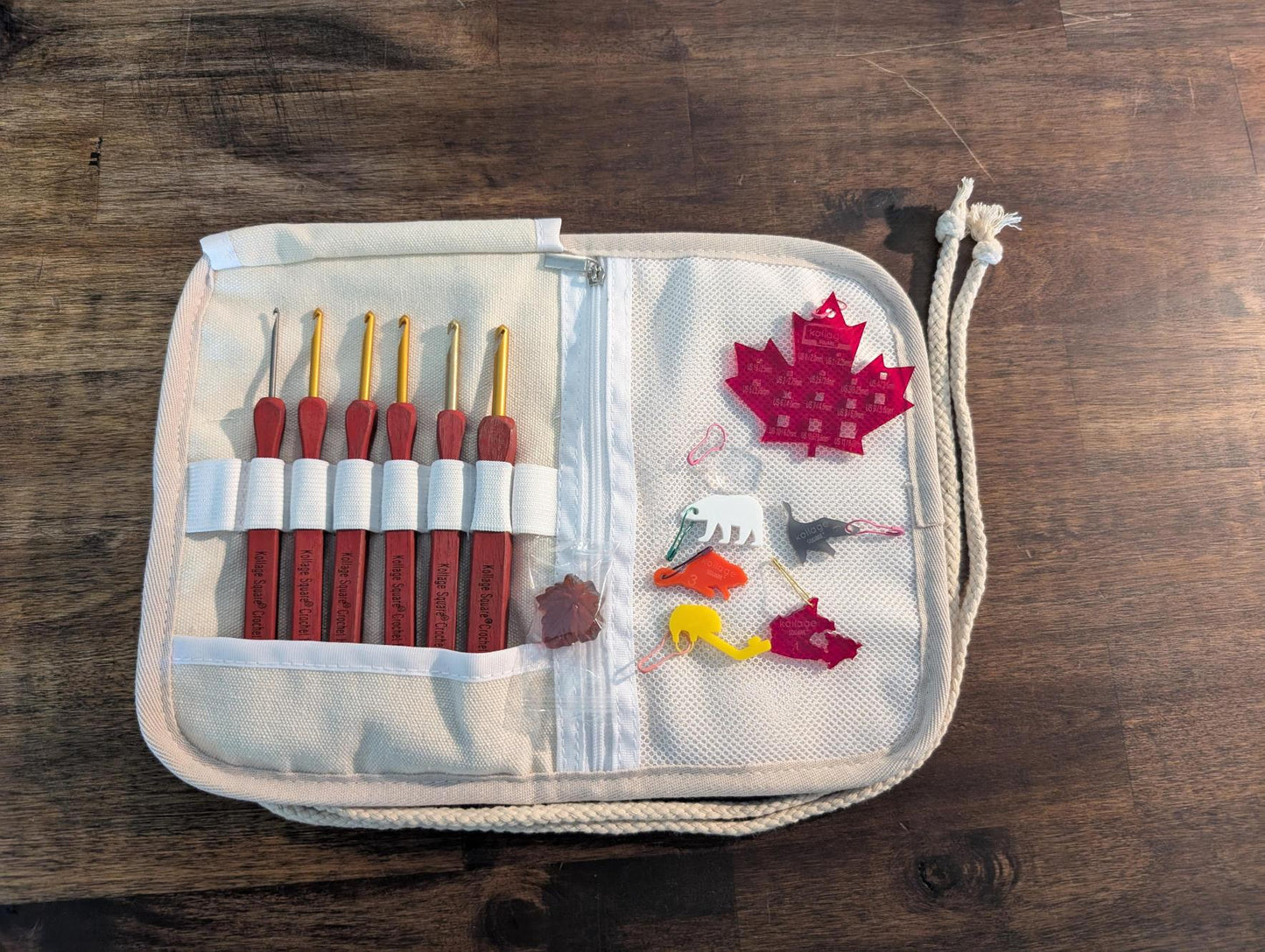 Crochet Hook - 6 Piece Set - Pointed - Maple Kit