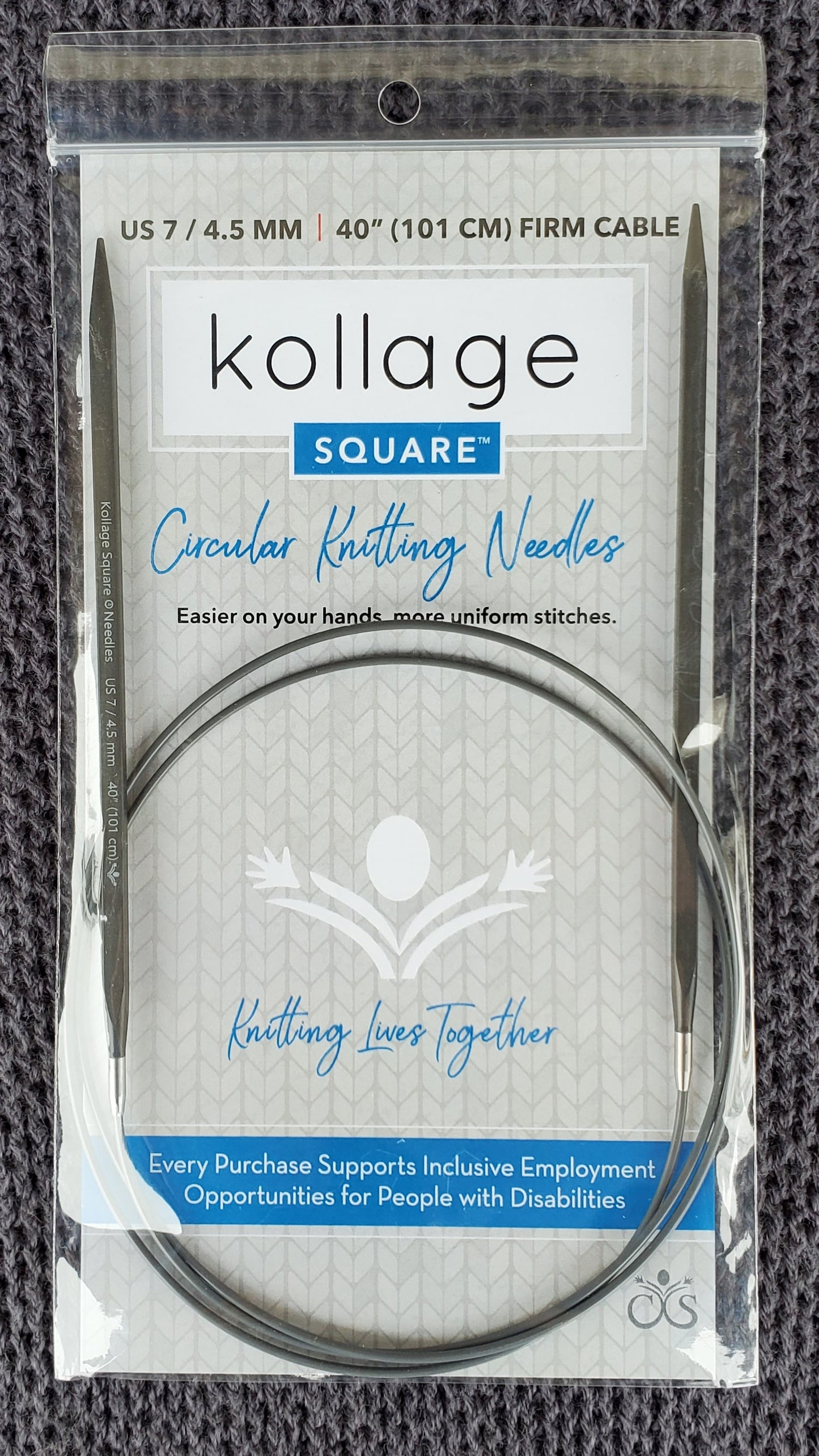 kollage SQUARE - Needle and Yarn bundle - Blue