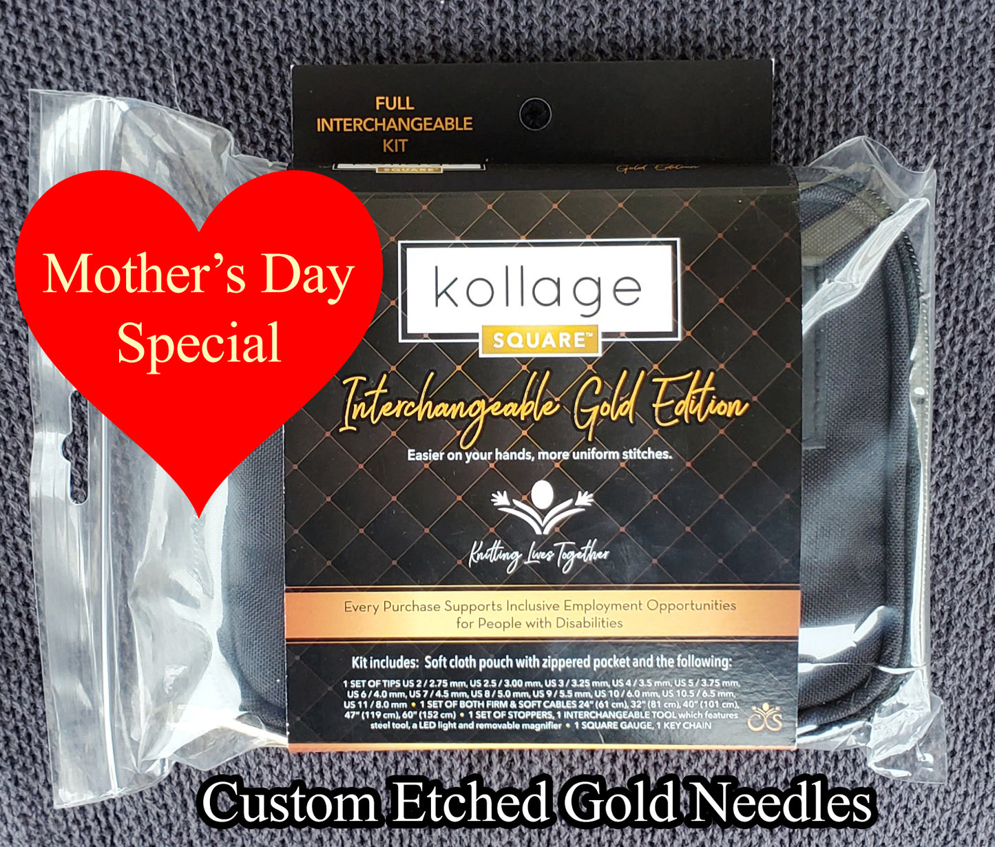 Interchangeable Full Set - 5.5" - GOLD - Mother's Day