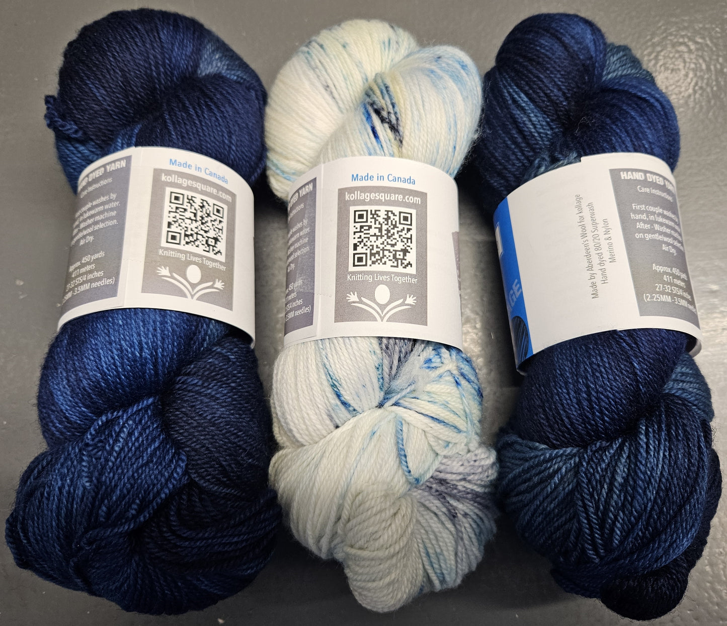 kollage SQUARE - Hand Dyed Yarn -  Blues