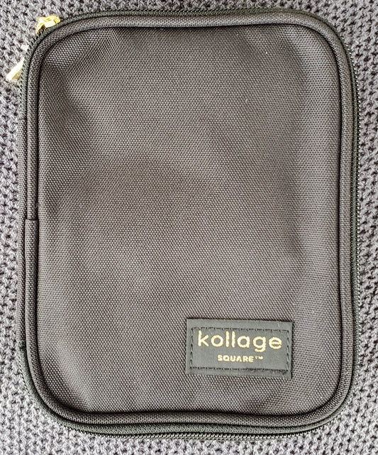 kollage SQUARE - Small Zippered Pouch Black and Gold