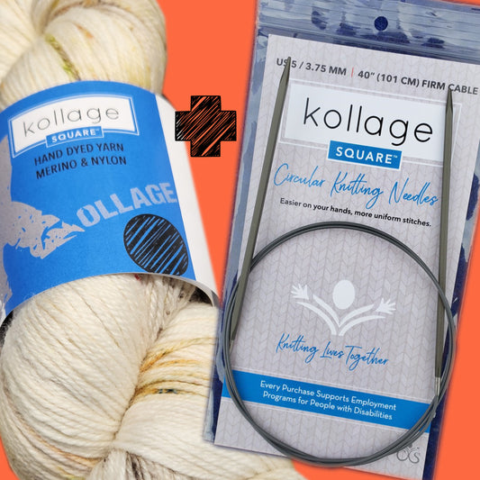 kollage SQUARE - Needle and Yarn bundle - Green